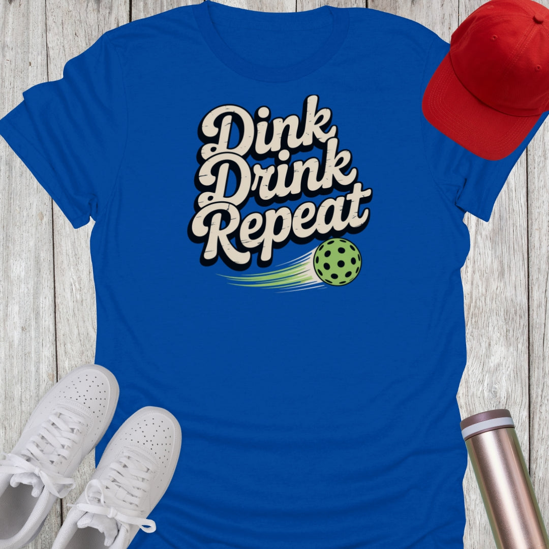 Dink Drink Repeat Pickleball T-Shirt