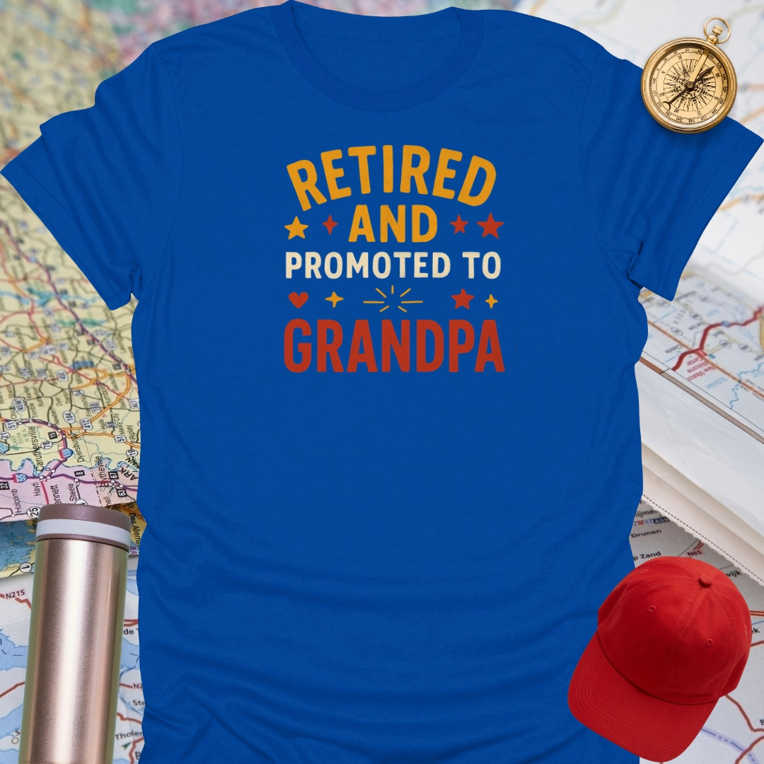 Retired Promoted to Grandpa T-Shirt